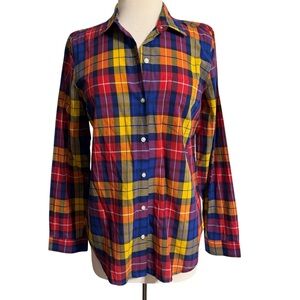 Old Navy Classic Fit Multicolor Plaid Button Down Shirt size Medium